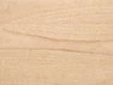 Close-up of the Gallicano Mango Faceted Hexagon Side Table: the natural mango grain of the hexagonal top