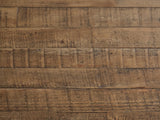 Close-up of the Gasperina Reclaimed Fir Four-Drawer Console Table: the staggered, saw-textured boards of the reclaimed fir top