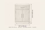 Gavoi nightstand dimensions: 19.7 in wide, 23.6 in high, 15.8 in deep