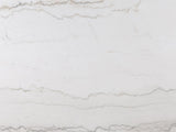 Close-up of the Gerace 72-Inch White Marble V-Trestle Dining Set with 6 Chairs: veins