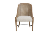 Gioiosa Cane-Back Upholstered Wood Dining Chair (Set of 2), front view