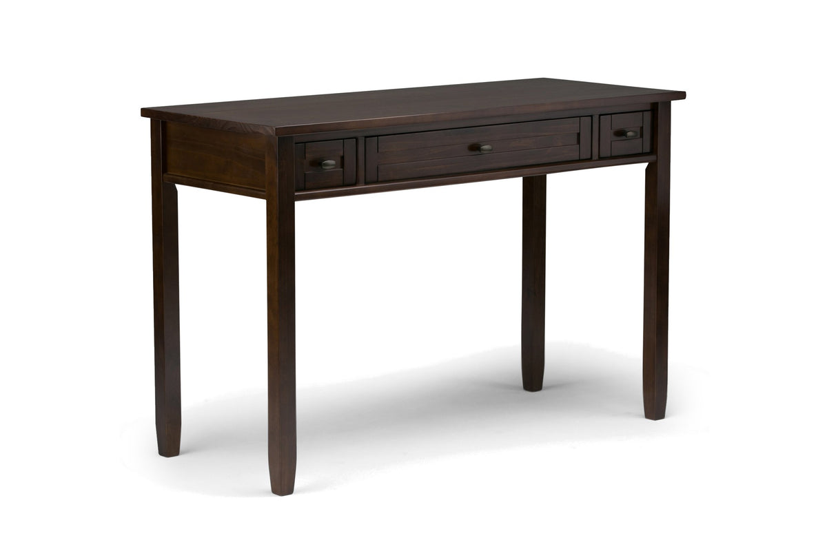 Gizzeria 48-Inch 2-Drawer Solid Wood Shaker Writing Desk with Keyboard Tray on a white background