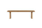 Grisolia 63-Inch Solid Pine Dining Bench, Seats 3, front view