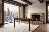 Guardavalle 60-Inch 2-Drawer Solid Wood Mid-Century Writing Desk with Keyboard Tray in an alpine chalet