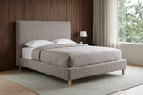 Guardiagrele bed against a fluted dark walnut panelled wall in a Seattle bedroom