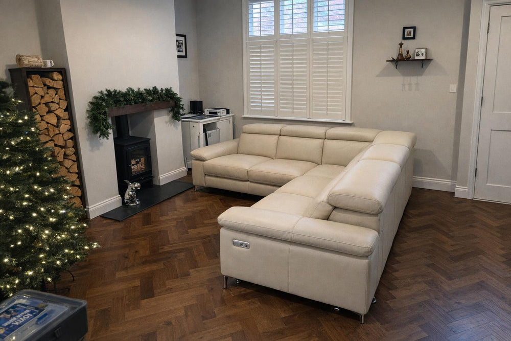 Pista Leather Reclining Sectional Sofa