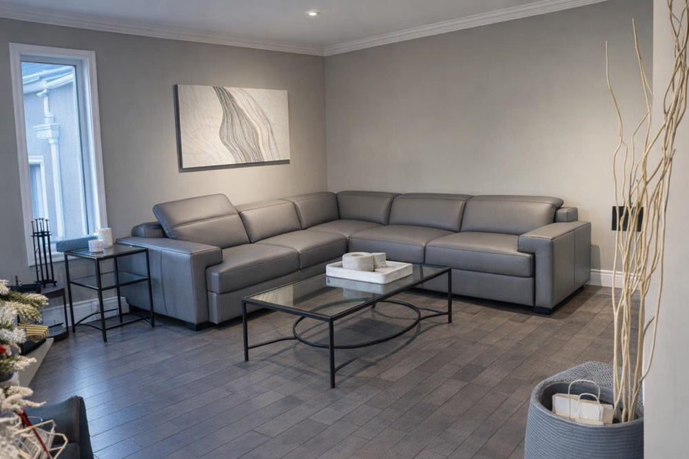 Valentina Leather Corner Recliner Sectional