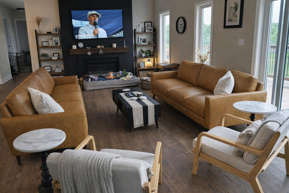 Hannah Leather Sofa