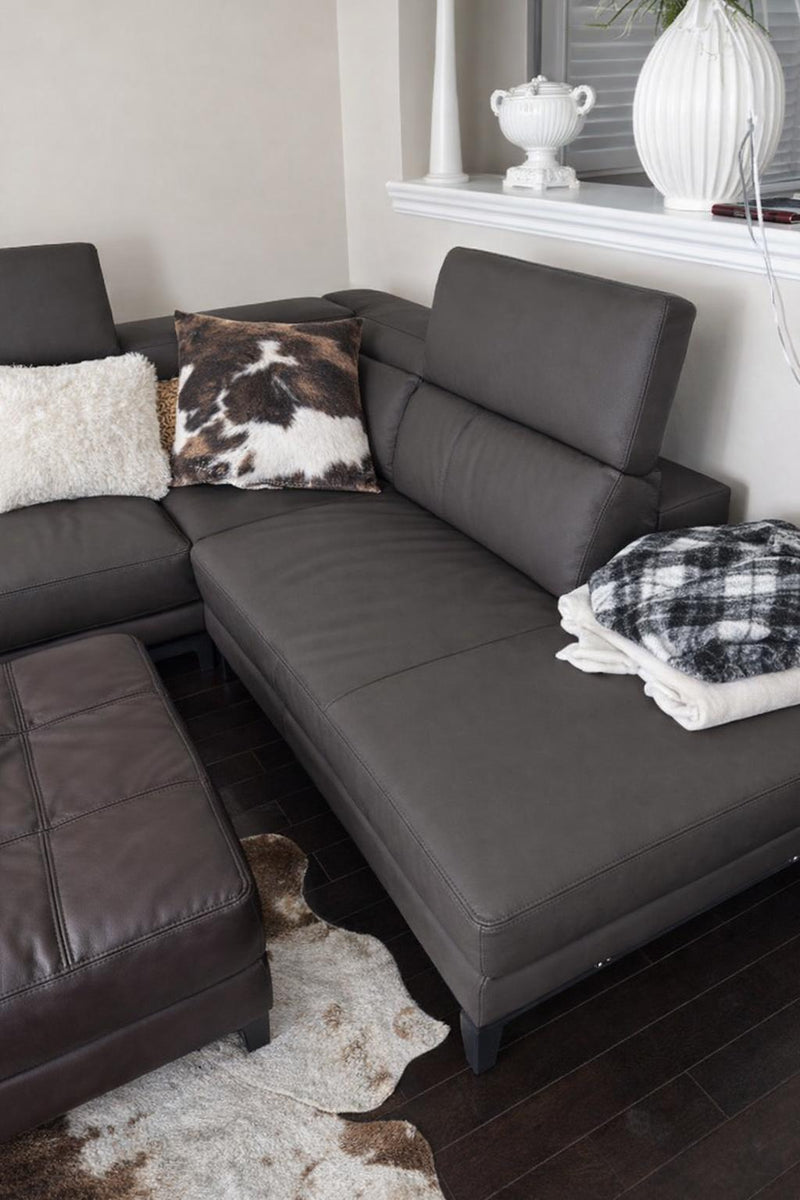Valletta Leather Corner Sectional Sofa