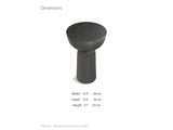 Irsina Cast Aluminum Tulip Pedestal Side Table dimensions: 13.5 in wide, 13.5 in deep, 21.0 in high