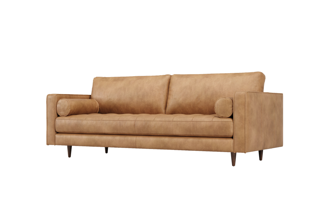 Isabella Leather Grande Sofa, Tan