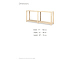 Ivrea Reclaimed Pine Console Table dimensions: 71.0 in wide, 15.0 in deep, 30.0 in high