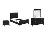 Jesi Black Fluted Oak Bedroom Set: What's included