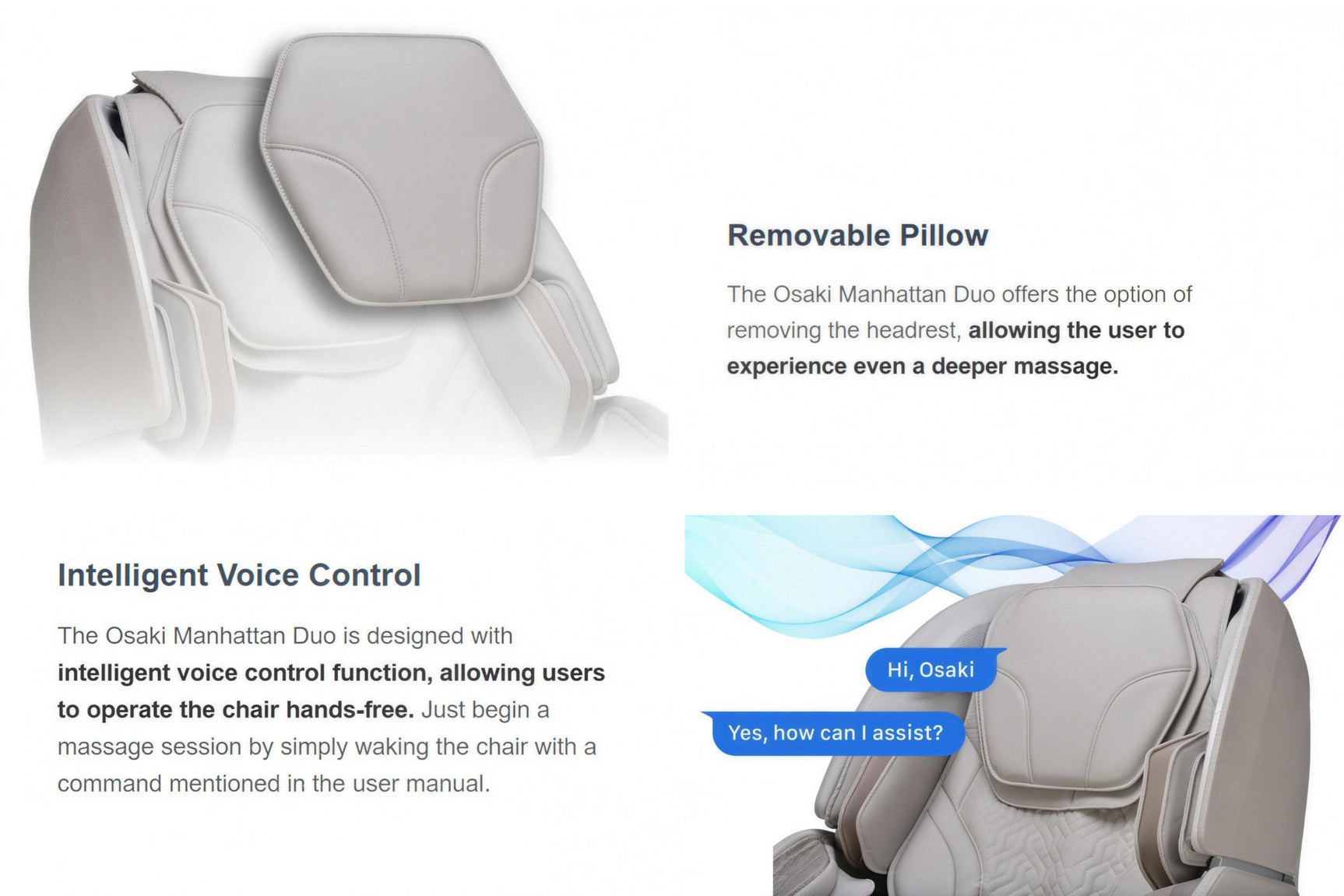 Osaki 4D + 3D Manhattan Duo Mech Massage Chairs