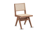 Joppolo Cane-Back Rubberwood Dining Chair (Set of 2) on a white background