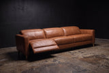 Elodie Distressed Italian Aniline Leather Dual Recliner Sofa
