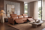 Elodie Distressed Italian Aniline Leather Dual Recliner Sofa