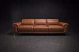 Valencia Pista Distressed Leather Reclining Sofa