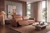 Elodie Distressed Italian Aniline Leather Dual Recliner Sofa