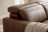 Elodie Distressed Italian Aniline Leather Dual Recliner Sofa
