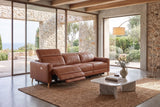 Elodie Distressed Italian Aniline Leather Dual Recliner Sofa
