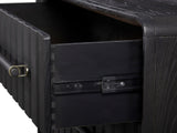 Close-up of the Lonigo 38-Inch Peppercorn 3-Drawer Chest: drawer