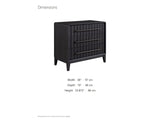 Lonigo 38-Inch Peppercorn 3-Drawer Chest dimensions: 38.0 in wide, 19.0 in deep, 33.875 in high