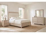 Loreto Washed Oak Upholstered Bedroom Set: the whole set