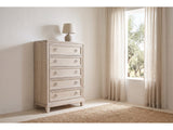 Loreto Washed Oak Upholstered Bedroom Set: chest