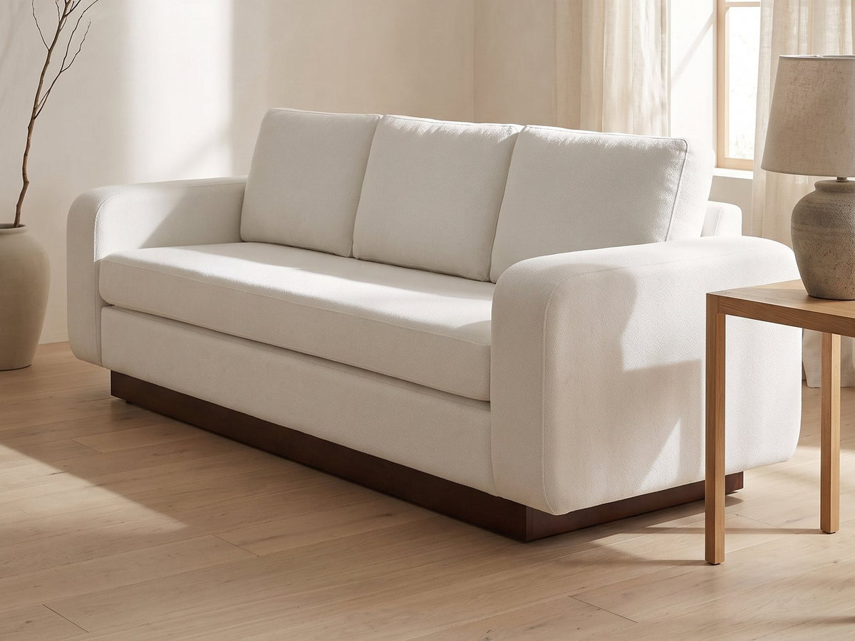 Lucca Plinth-Base Sofa seen from another angle