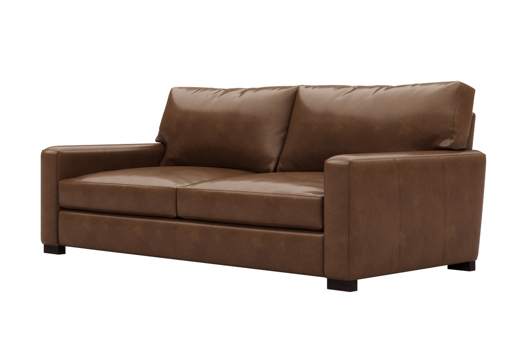 Valencia Luton Leather Sofa, Loveseat, Lipari Chocolate