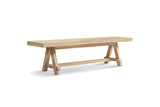 Magisano 72-Inch Reclaimed Elm Trestle Dining Bench on a white background