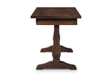 Maida 55-Inch Reclaimed Pine Trestle Writing Desk, side view