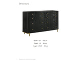 Malcesine 63-Inch Wire-Brushed Black 8-Drawer Dresser dimensions: 63.0 in wide, 18.0 in deep, 37.25 in high