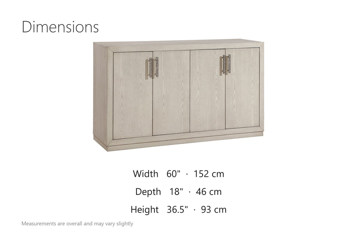 Martirano 60-Inch 4-Door Antique White Oak Veneer Sideboard dimensions