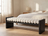 Matera Channel-Roll Bench in a furnished room