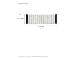 Matera Channel-Roll Bench dimensions: 62.8 in wide, 18.9 in deep, 17.32 in high