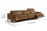 Valencia Melania Distressed Leather Recliner Sofa