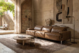 Valencia Melania Distressed Leather Recliner Sofa