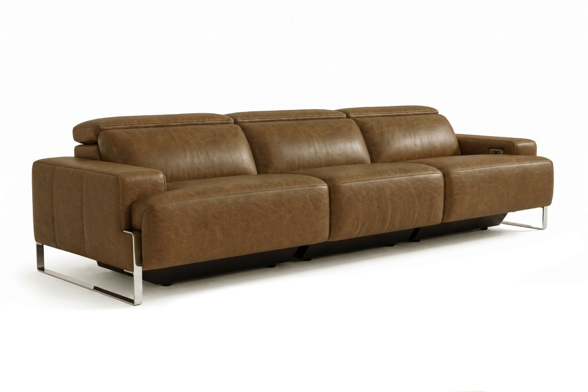 Valencia Melania Distressed Leather Recliner Sofa