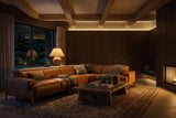 Valencia Melania Distressed Leather Reclining Corner Sectional Sofa