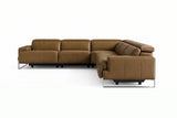 Valencia Melania Distressed Leather Reclining Corner Sectional Sofa