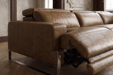 Valencia Melania Distressed Leather Reclining Corner Sectional Sofa