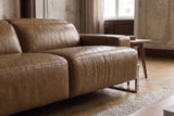 Valencia Melania Distressed Leather Reclining Corner Sectional Sofa