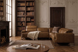 Valencia Melania Distressed Leather Reclining Corner Sectional Sofa