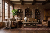 Valencia Melania Distressed Leather Reclining Corner Sectional Sofa