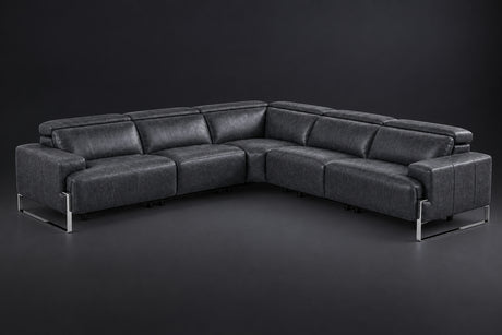 Valencia Melania Distressed Leather Reclining Corner Sectional Sofa