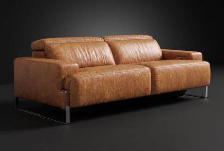 Valencia Melania Distressed Leather Recliner Sofa