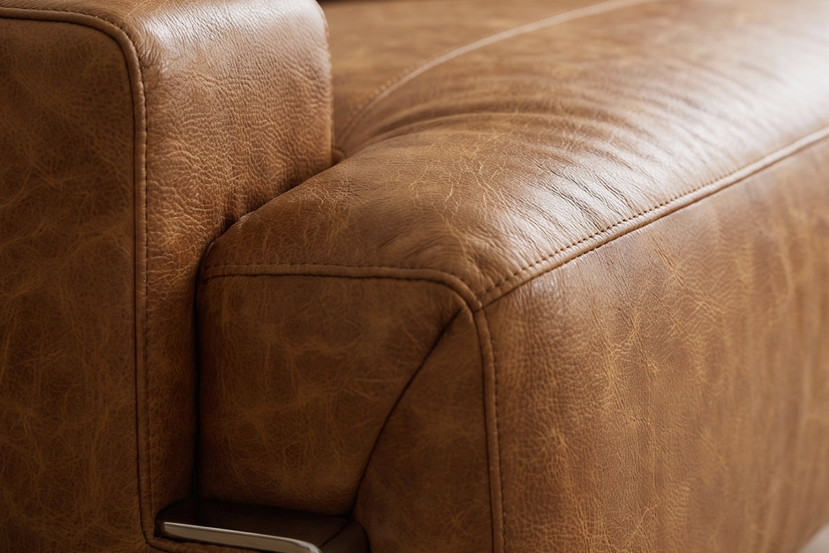 Valencia Melania Distressed Leather Recliner Sofa