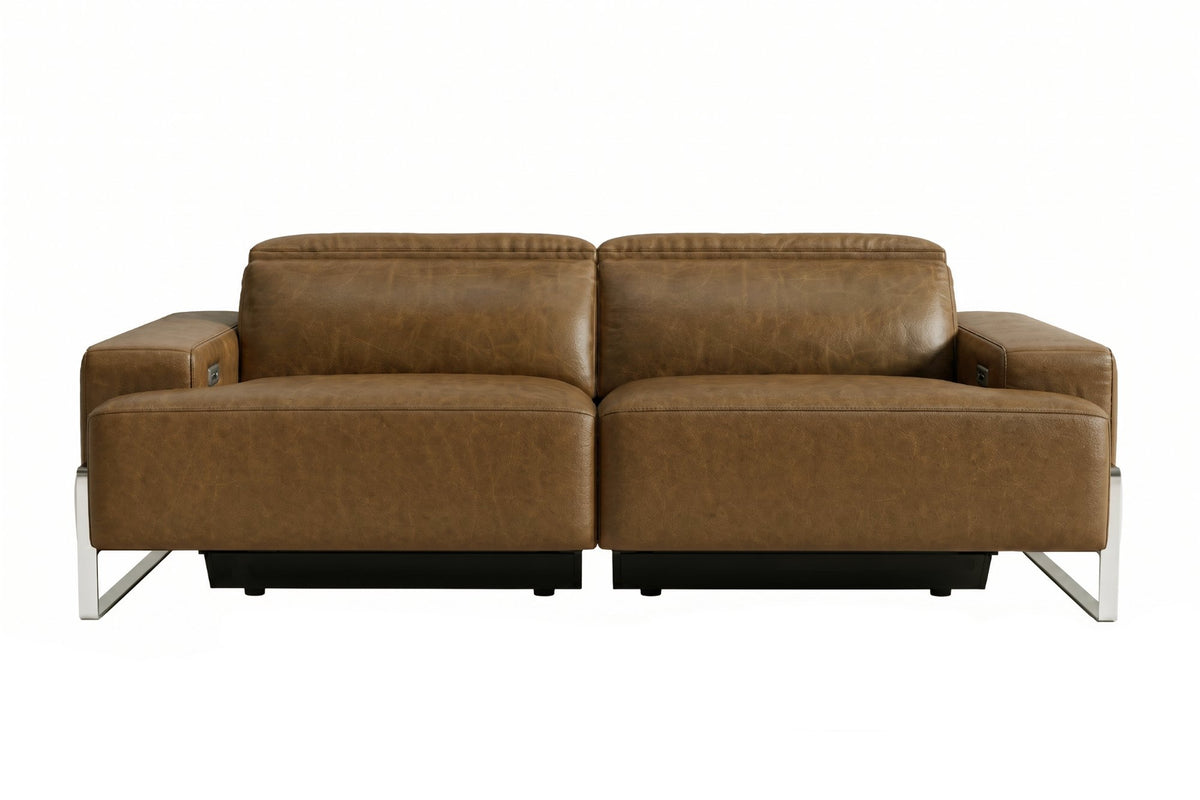 Valencia Melania Distressed Leather Recliner Sofa